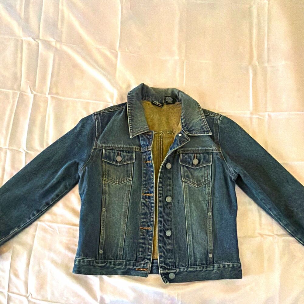 Y2K New York & Company Women’s Blue Denim Jacket w/ Pockets Size M